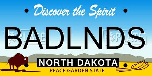 BADLNDS North Dakota License Plate