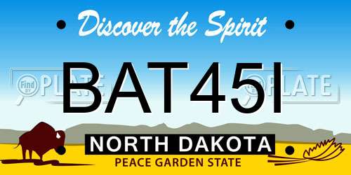 BAT45I North Dakota License Plate