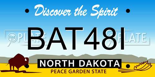 BAT48I North Dakota License Plate