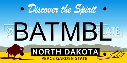 BATMBL North Dakota License Plate