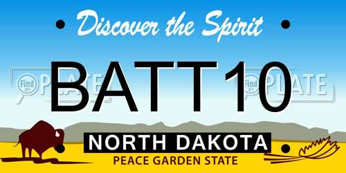 BATT10 North Dakota License Plate