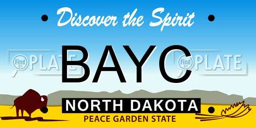 BAYC North Dakota License Plate