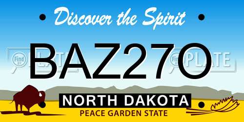 BAZ27O North Dakota License Plate