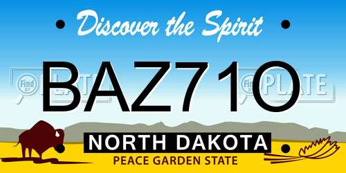BAZ71O North Dakota License Plate