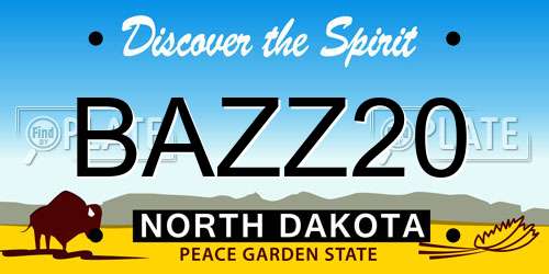 BAZZ20 North Dakota License Plate