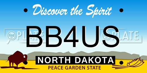 BB4US North Dakota License Plate