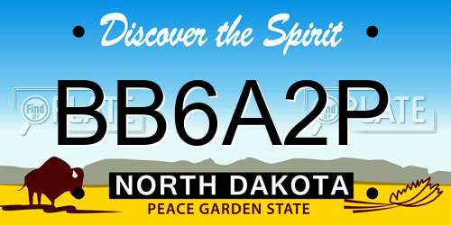 BB6A2P North Dakota License Plate