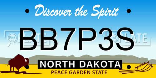 BB7P3S North Dakota License Plate
