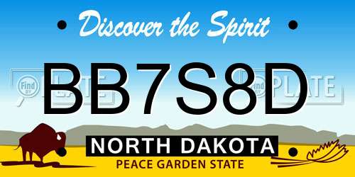 BB7S8D North Dakota License Plate