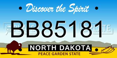 BB85181 North Dakota License Plate