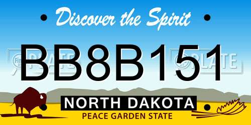BB8B151 North Dakota License Plate