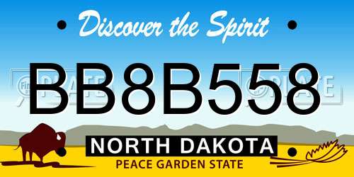 BB8B558 North Dakota License Plate