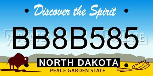 BB8B585 North Dakota License Plate