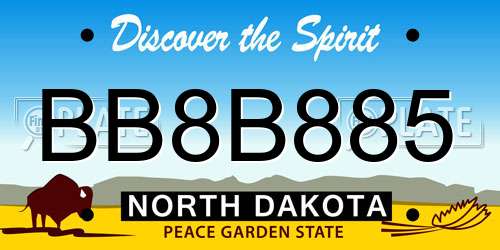 BB8B885 North Dakota License Plate