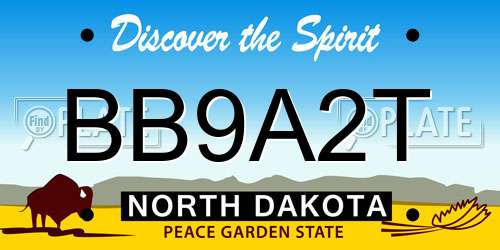 BB9A2T North Dakota License Plate