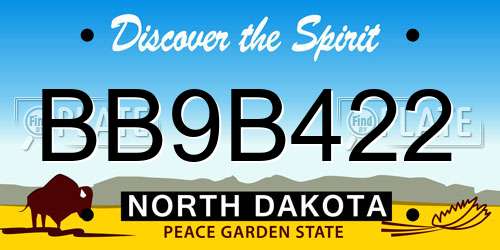 BB9B422 North Dakota License Plate