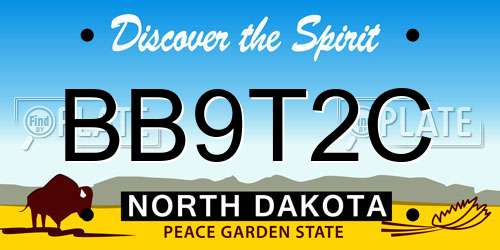 BB9T2C North Dakota License Plate