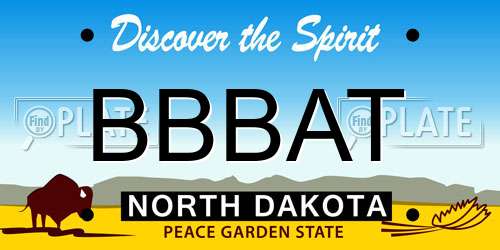 BBBAT North Dakota License Plate