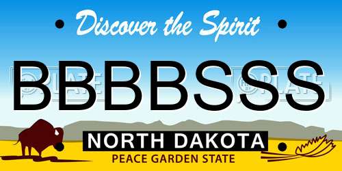 BBBBSSS North Dakota License Plate