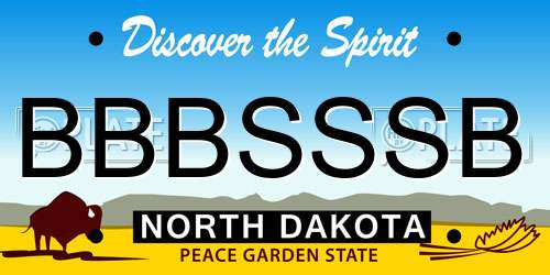 BBBSSSB North Dakota License Plate