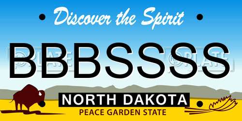 BBBSSSS North Dakota License Plate