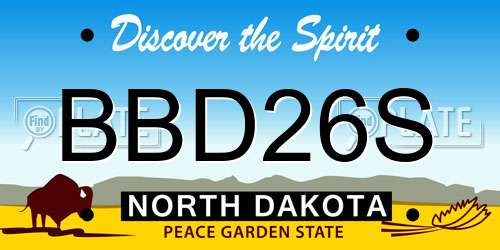 BBD26S North Dakota License Plate