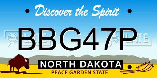 BBG47P North Dakota License Plate