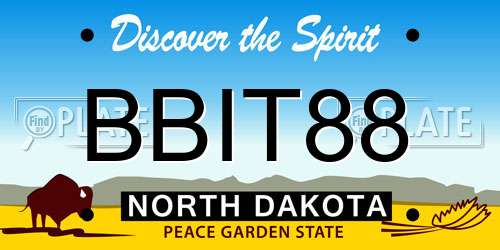 BBIT88 North Dakota License Plate