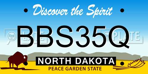 BBS35Q North Dakota License Plate
