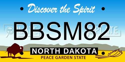 BBSM82 North Dakota License Plate