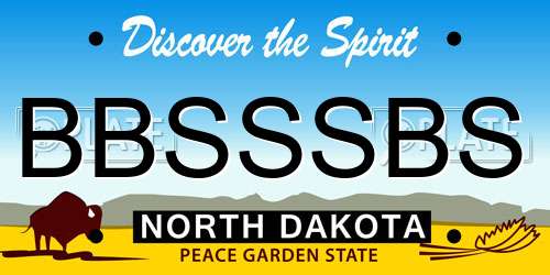 BBSSSBS North Dakota License Plate