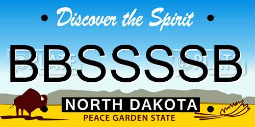 BBSSSSB North Dakota License Plate
