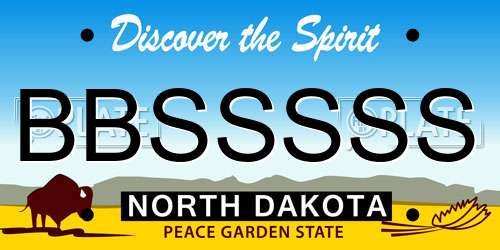 BBSSSSS North Dakota License Plate