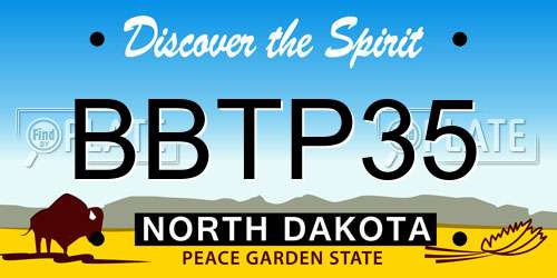 BBTP35 North Dakota License Plate