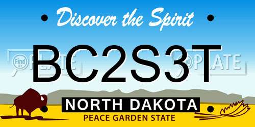 BC2S3T North Dakota License Plate