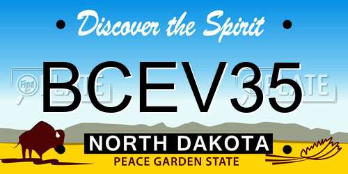 BCEV35 North Dakota License Plate
