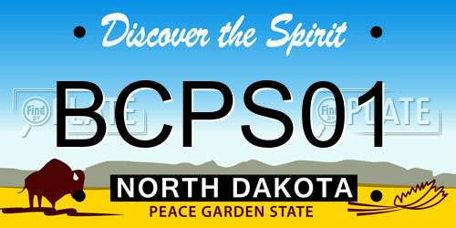 BCPS01 North Dakota License Plate