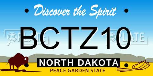 BCTZ10 North Dakota License Plate