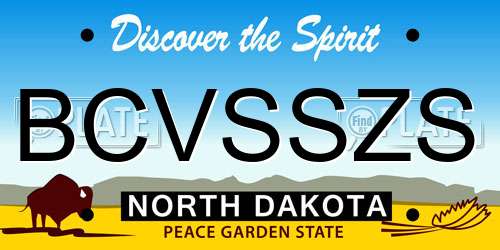 BCVSSZS North Dakota License Plate