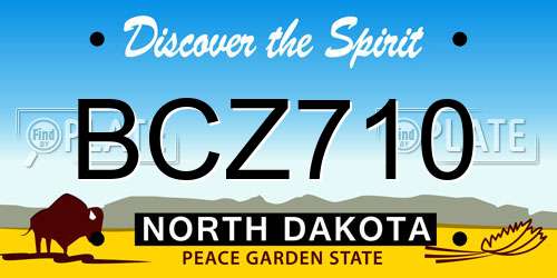 BCZ710 North Dakota License Plate