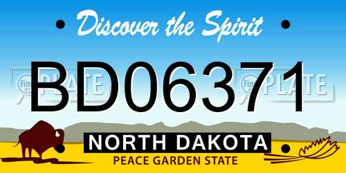 BD06371 North Dakota License Plate
