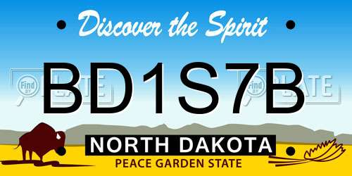 BD1S7B North Dakota License Plate
