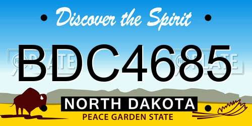 BDC4685 North Dakota License Plate