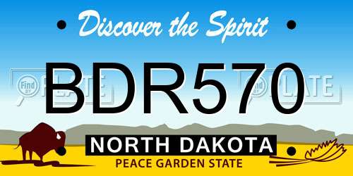 BDR570 North Dakota License Plate