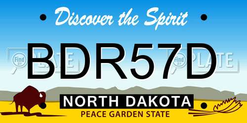 BDR57D North Dakota License Plate