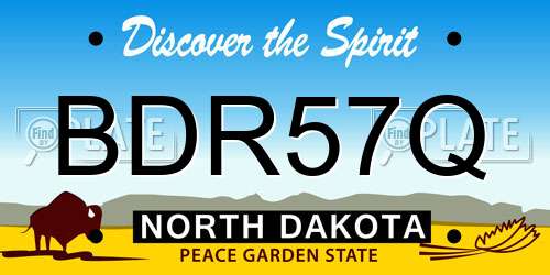 BDR57Q North Dakota License Plate