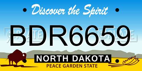 BDR6659 North Dakota License Plate