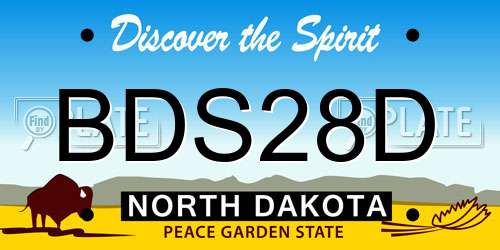 BDS28D North Dakota License Plate