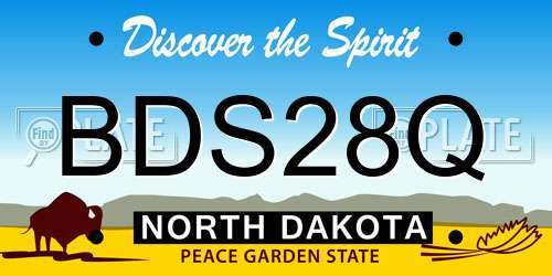 BDS28Q North Dakota License Plate