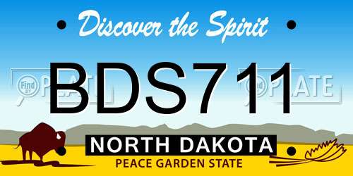 BDS711 North Dakota License Plate